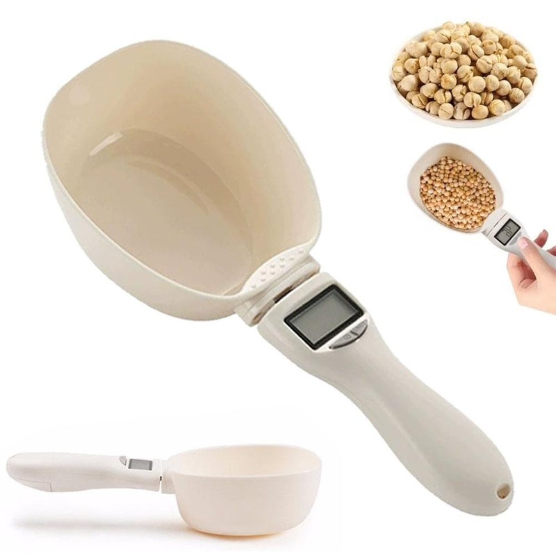 Digital Measuring Spoon, Food Measuring Scoop Scale, Polygons Measurin-g Spoons, Weighing Spoon Scale 800g/0.1g Precision with LCD Display for Dispensing Condiments and Dog Cat Food (2pcs) - Image 2
